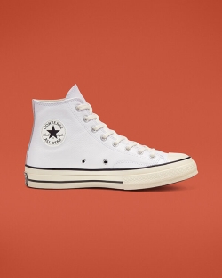 Converse, Tenisi Inalti Barbati Seasonal Color Leather Chuck 70 PUHNK7263, Negrii/Albi